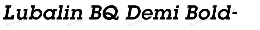 Lubalin BQ Demi Bold字体转换